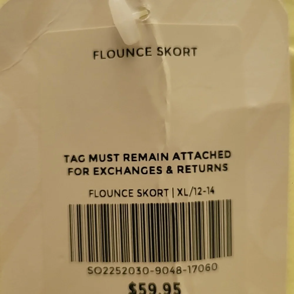 NWT Fabletics Flounce Skirt/Skort in Lemon Crème - Size XL (12-14) - Picture 4 of 4